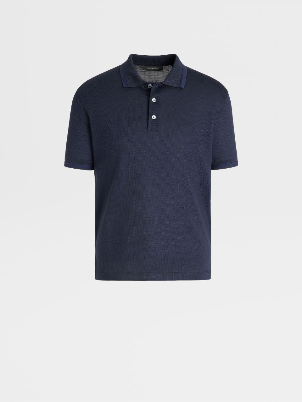 Silk and Cotton Short-sleeve Polo